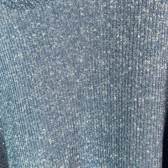 BDG Urban Outfitters Ribbed Speckled Cowl Neck Sleeveless Dress Navy Blue Size S - Picture 4 of 11